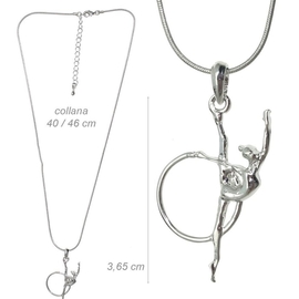 Metal Necklace Rhythmics Gymnast With Hoop