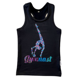 גופיית ניילון שחורה GYMNAST