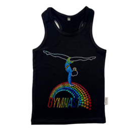 גופיה שחורה מכותנה אסתר ספורט RAINBOW