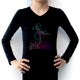 חולצה צמודה לאימונים שרוול ארוך "RG ribbon"